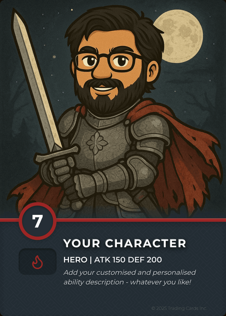 Example generated trading card